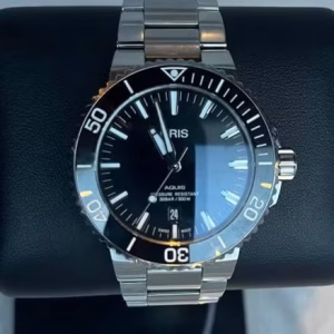 Oris Aquis Svart/Stål 43.5mm Automatic Fullset Svensksåld