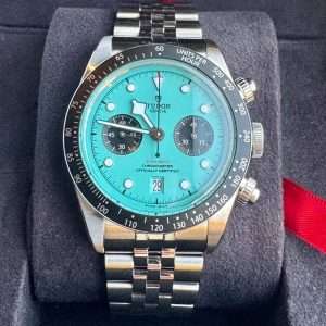 Tudor Black Bay Chrono Flamingo Turquoise Dial 2026-03 Helt Ny!