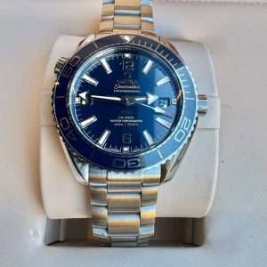 Omega Seamaster Planet Ocean 39.5 Blå Fullset Nyservad Svensksåld!