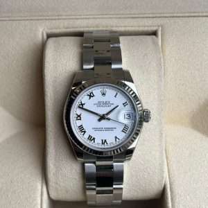 Rolex Datejust 31 White Roman Fullset Svensksåld Toppskick!
