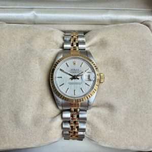 Rolex Lady-Datejust G/S 26mm Linen Dial Fullset Svensksåld Toppskick!
