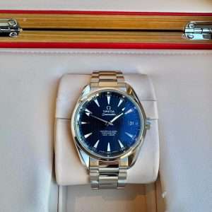Omega Seamaster Aqua Terra 38.5 Blå Automatic Fullset!