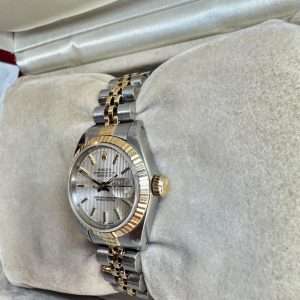 Rolex Lady-Datejust G/S 26mm Linen Dial Fullset Svensksåld Toppskick!