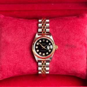 Rolex Datejust 79173 26 G/S Black Diamond Dial 2002 Fullset!