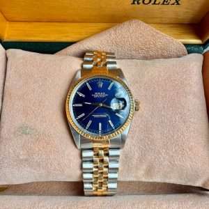 Rolex Datejust 16013 G/S 36mm Blå Toppskick!
