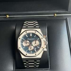 Audemars Piguet Royal Oak Chronograph Blå 41mm Fullset Nyskick & AD-Servad!
