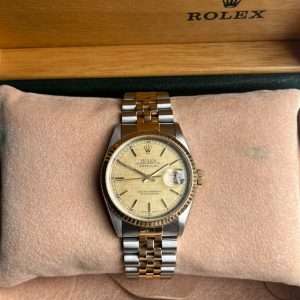Rolex Datejust G/S 36mm 16233 Linen Dial Toppskick!